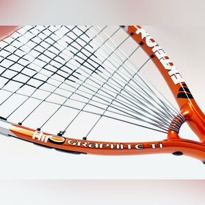 EKTELON AIR-O Graphite Ti Premium Racquetball Racket + Zip-Up Racquet Cover Case